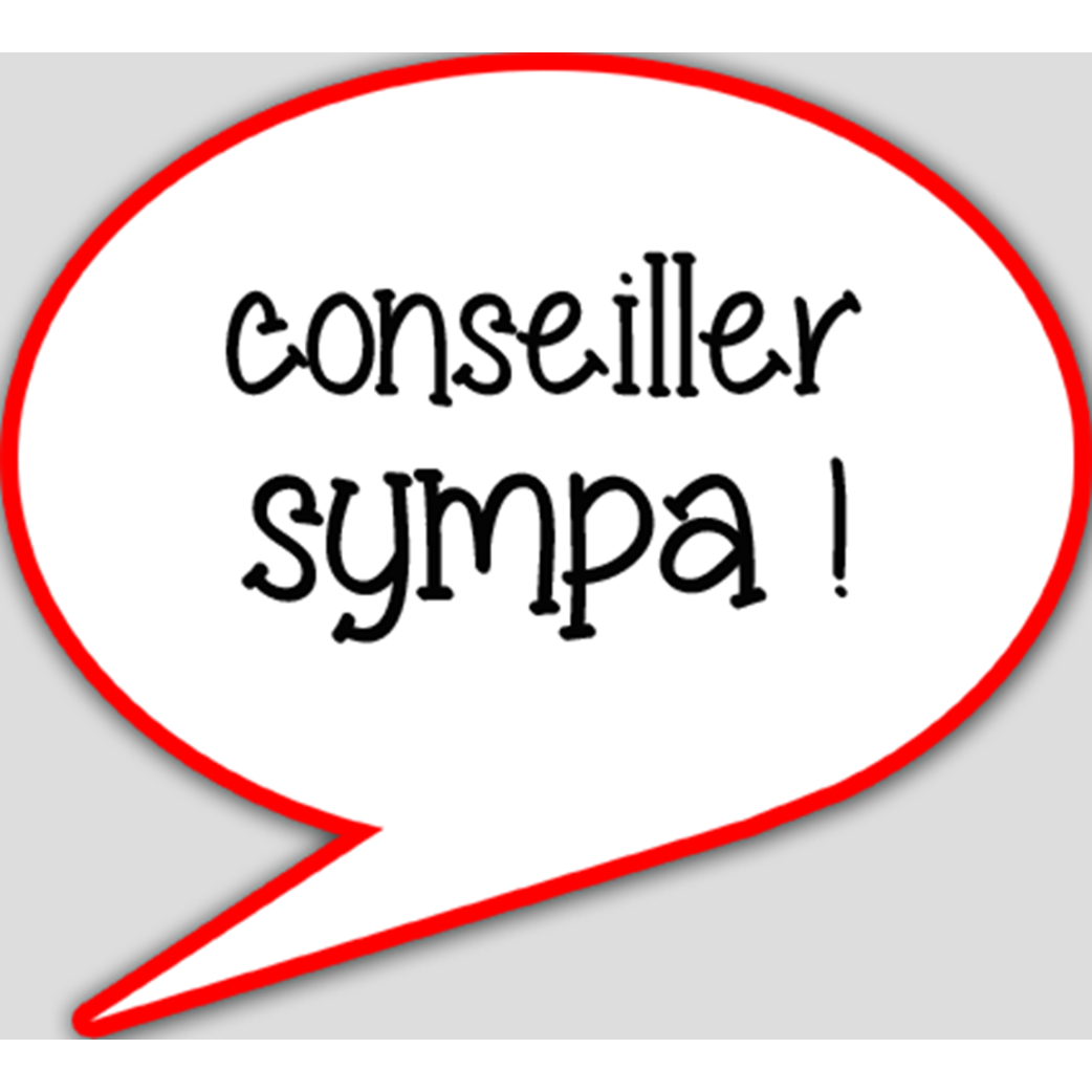 Conseiller sympa (15x13.5cm) - sticker/autocollant
