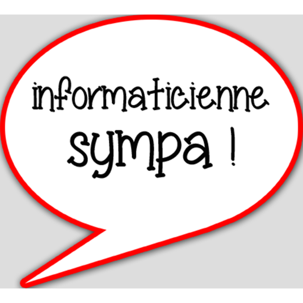 Informaticienne sympa (15x13.5cm) - sticker/autocollant