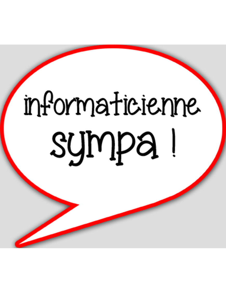Informaticienne sympa (15x13.5cm) - sticker/autocollant