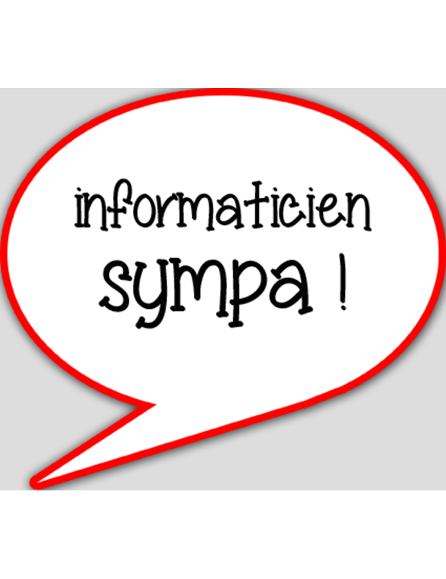 Informaticien sympa (10x9cm) - sticker/autocollant