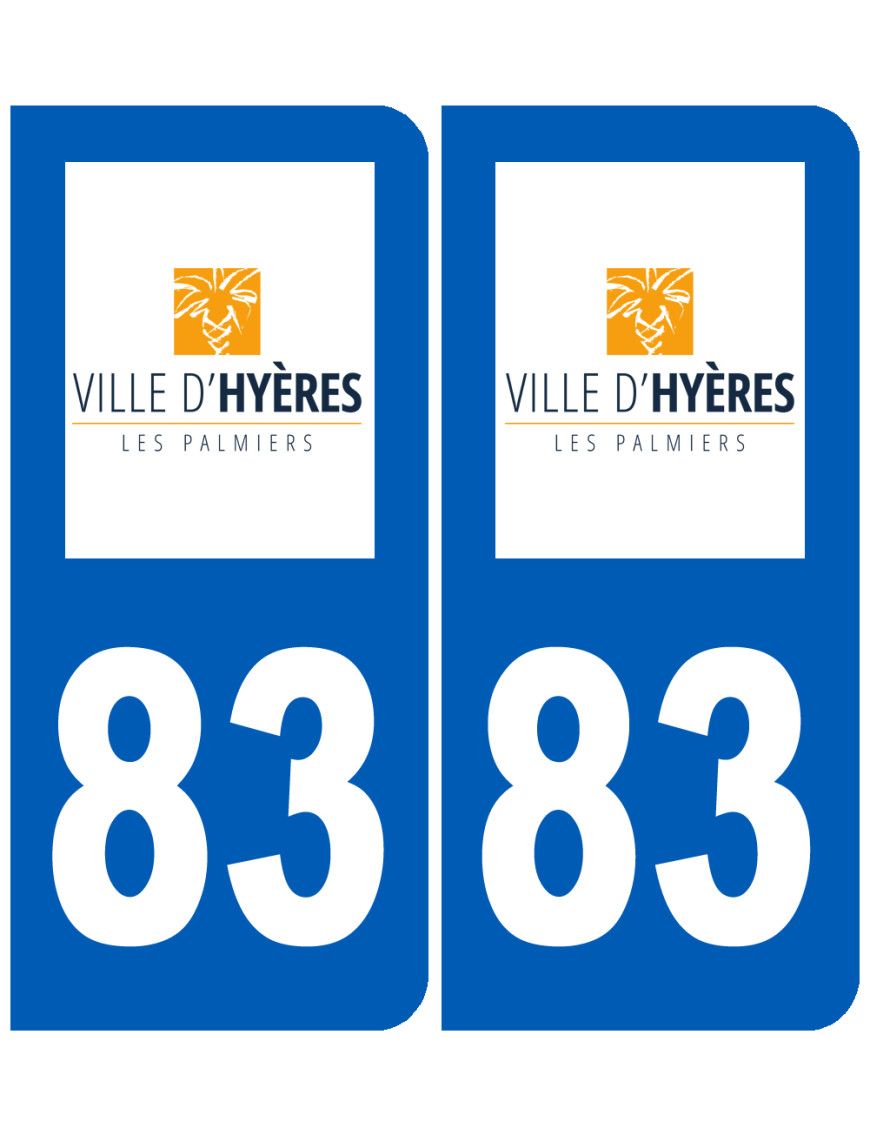 immatriculation Hyères 83 - Sticker/autocollant