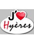 j'aime Hyères - 5x3.7cm - Sticker/autocollant