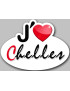 j'aime Chelles - 5x3.7cm - Sticker/autocollant