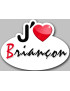 j'aime Briançon - 5x3.7cm - Sticker/autocollant
