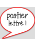 Postier lettré (10x9cm) - sticker/autocollant