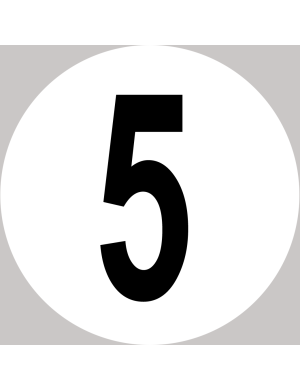 Disque de vitesse 5 - 20cm - Sticker/autocollant