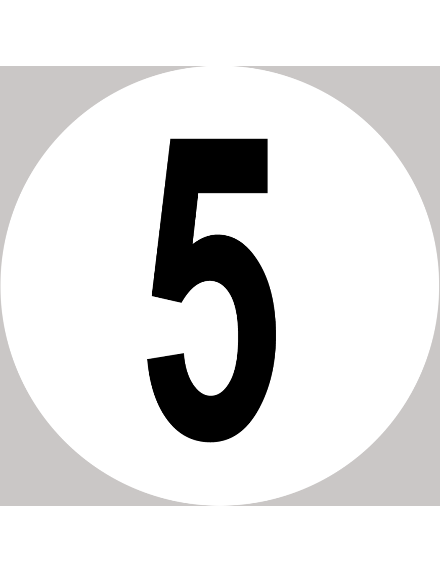 Disque de vitesse 5 - 20cm - Sticker/autocollant