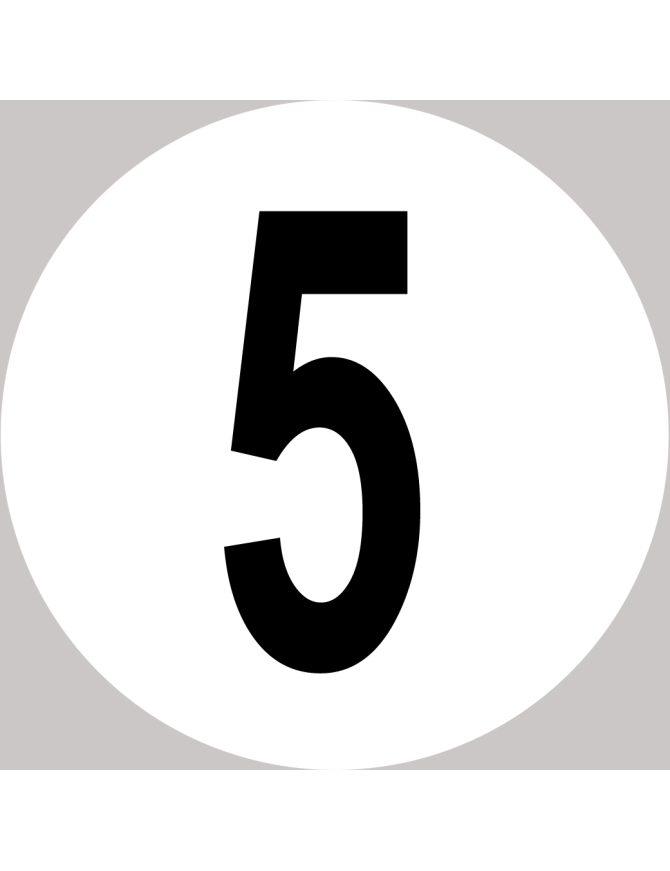 Disque de vitesse 5 - 15cm - Sticker/autocollant