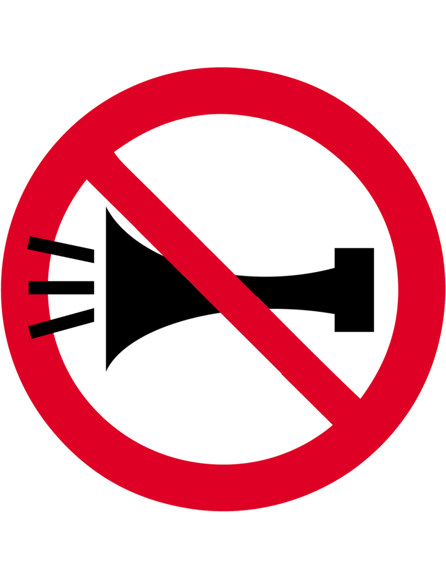 Klaxon interdit - 10cm - Sticker/autocollant