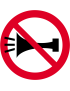Klaxon interdit - 5cm - Sticker/autocollant