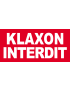 Klaxon interdit - 30x14cm - Sticker/autocollant