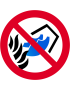 Ne pas éteindre avec de l'eau (20cm) - Sticker/autocollant