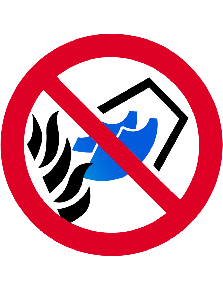Ne pas éteindre avec de l'eau (10cm) - Sticker/autocollant