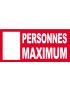 Personnes maximum à noter - 10X4.5cm - Sticker/autocollant