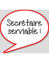 Secrétaire serviable - 10x9cm - sticker/autocollant