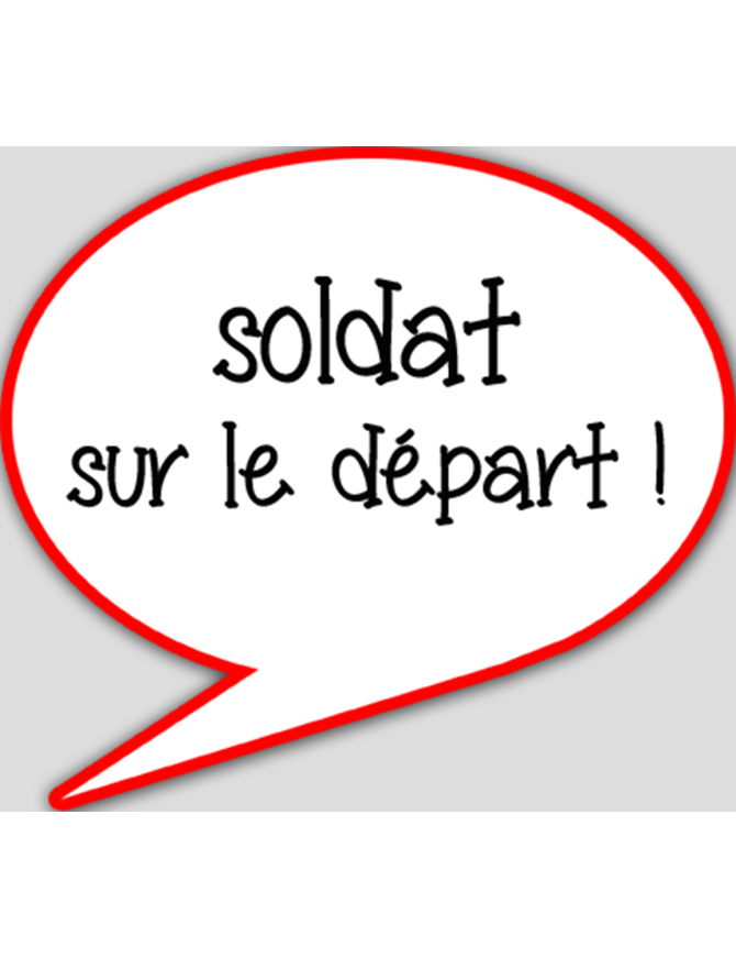 soldat sur le départ - 10x9cm - sticker/autocollant