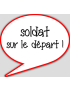 soldat sur le départ - 10x9cm - sticker/autocollant