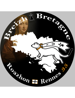 Roazhon Rennes - 10x10cm - Sticker/autocollant