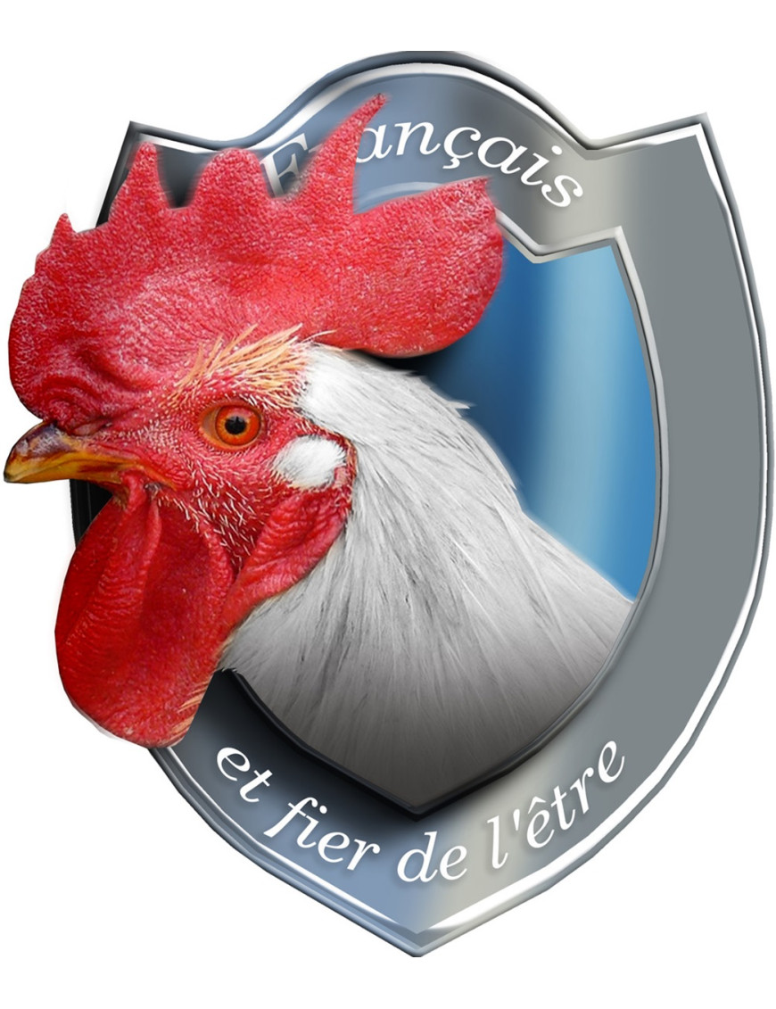 Coq français - 15x12,5cm - Sticker/autocollant