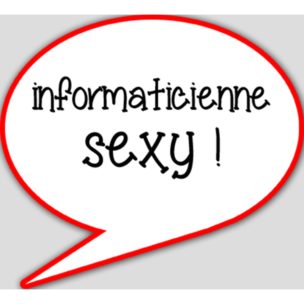 informaticienne sexy - 10x9cm - sticker/autocollant
