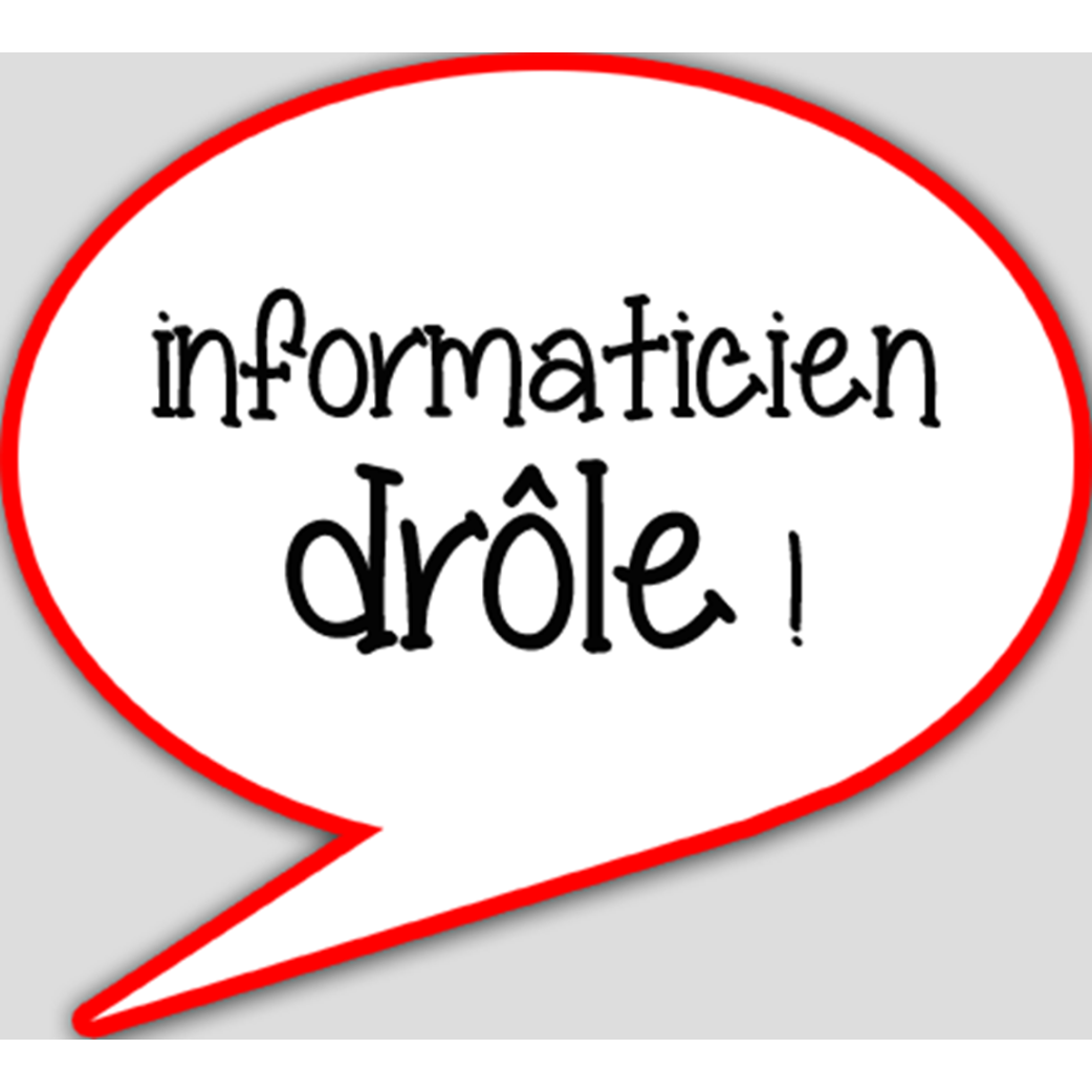 informaticien drôle - 15x13.5cm - sticker/autocollant