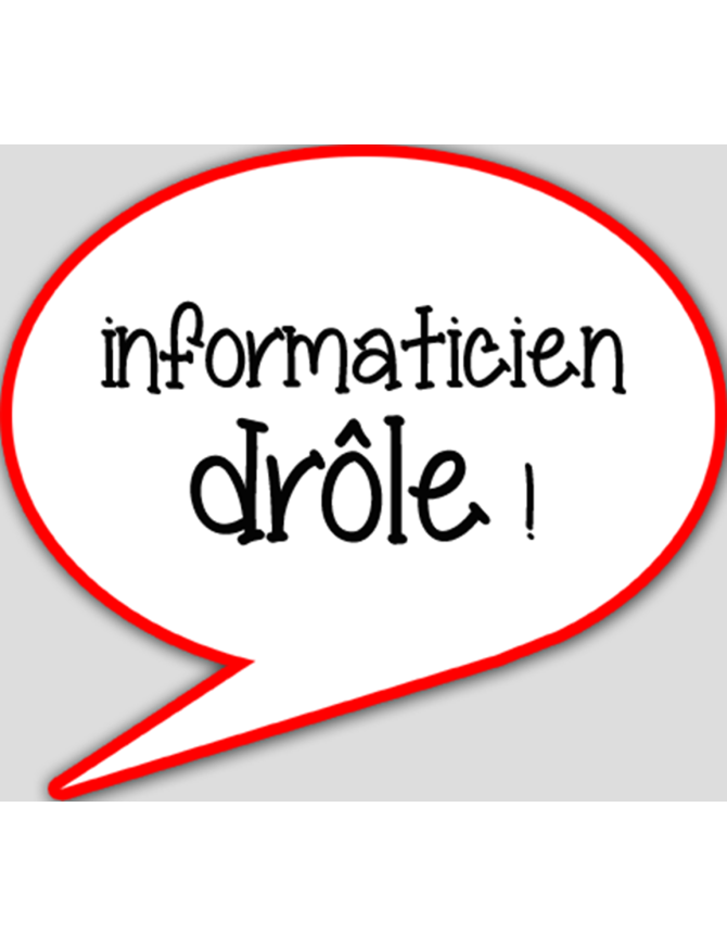 informaticien drôle - 15x13.5cm - sticker/autocollant