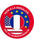 Non à la vassalité de la France - 10x10cm - Sticker/autocollant