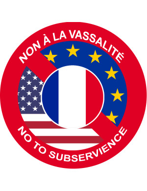 Non à la vassalité de la France - 5x5cm - Sticker/autocollant