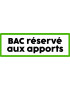 Bac réservé aux apports - 29x10cm - Sticker/autocollant
