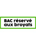 Bac réservé aux broyats - 15x5cm - Sticker/autocollant