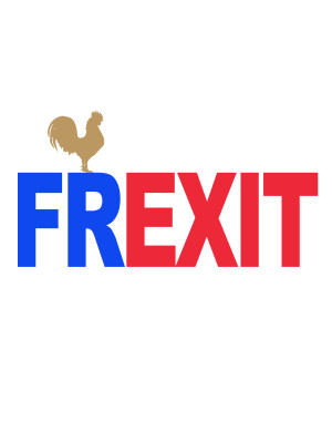 FREXIT UE - 5x3,3cm - Sticker/autocollant
