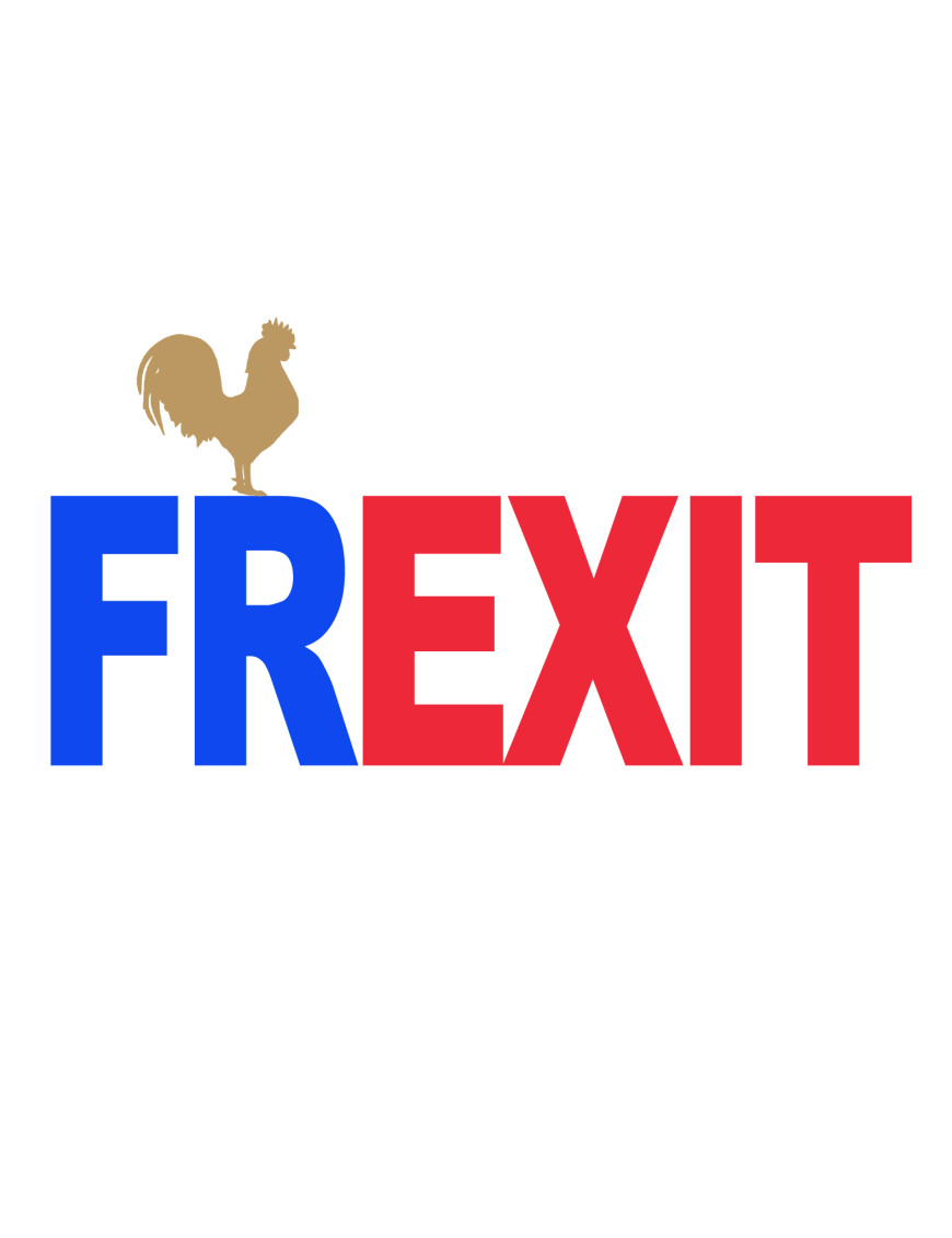 FREXIT UE - 5x3,3cm - Sticker/autocollant