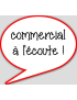 commercial à l'écoute - 15x13.5cm - sticker/autocollant