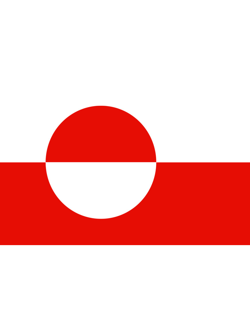 drapeau Groenland - 20x13cm - Sticker/autocollant