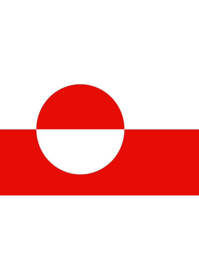 drapeau Groenland - 20x13cm - Sticker/autocollant