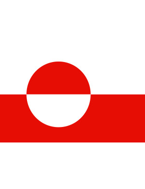 drapeau Groenland - 10x6.5cm - Sticker/autocollant