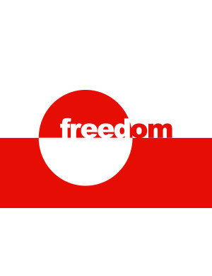 Groenland FREDOM - 10x6.5cm - Sticker/autocollant
