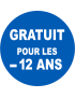 Gratuit pour les moins de 12 ans - 15x15cm - Sticker/autocollant