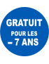 Gratuit pour les moins de 7 ans - 10x10cm - Sticker/autocollant