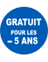 Gratuit pour les moins de 5 ans - 5x5cm - Sticker/autocollant