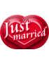 Just married (30x21cm) - Sticker/autocollant