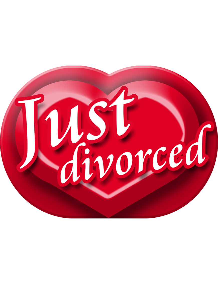 Just divorced (30x21cm) - Sticker/autocollant