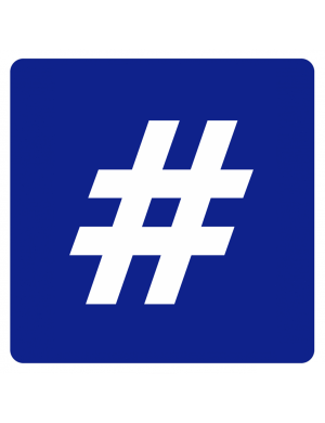 hashtag parking (10x10cm) - Sticker/autocollant