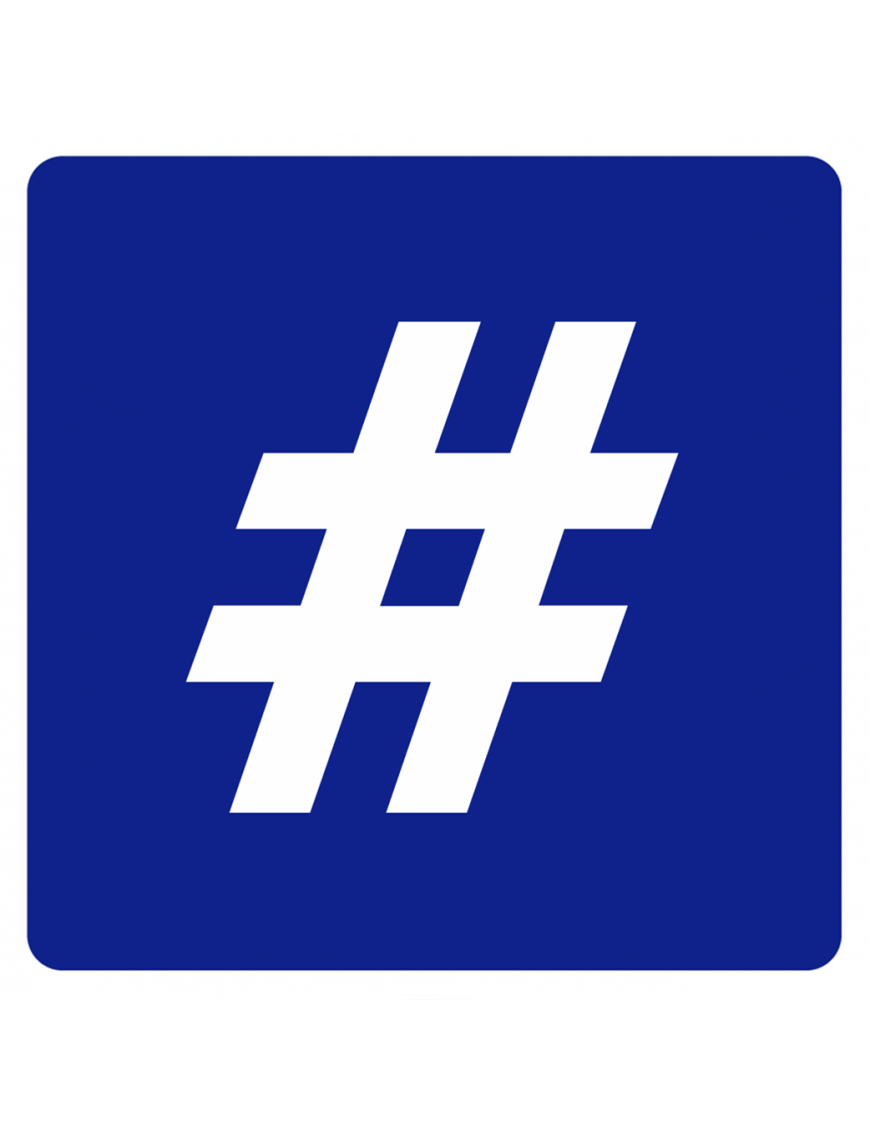 hashtag parking (10x10cm) - Sticker/autocollant
