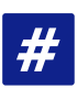 hashtag parking (10x10cm) - Sticker/autocollant
