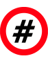 hashtag obligation (10x10cm) - Sticker/autocollant