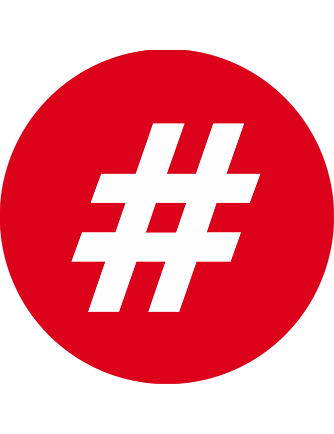 hashtag interdiction (10x10cm) - Sticker/autocollant