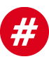 hashtag interdiction (10x10cm) - Sticker/autocollant