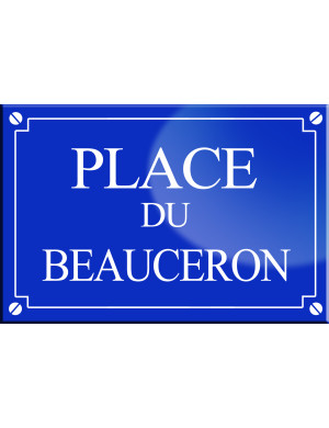 Place du Beauceron - 20x13,2 cm - Sticker/autocollant
