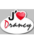 j'aime Drancy - 15x11cm - Sticker/autocollant